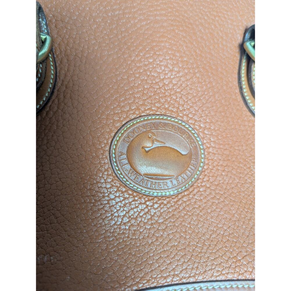 Vintage Dooney & Bourke Pebble British Tan Vachetta Leather Satchel Bag USA - Picture 12 of 16